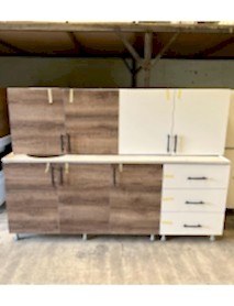 2 Metre Hazır Mutfak Dolabı + Mermerit Tezgah